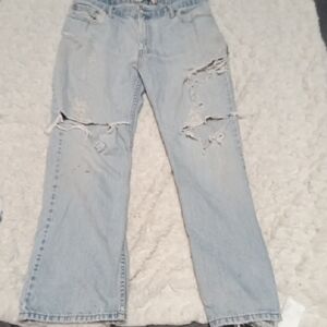 5/$20**Size 36x30 Levi's Straight Fit Light Wash Very Distressed